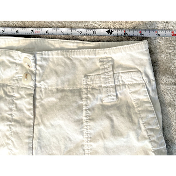 Anthropology Maeve Wide Leg Stretchy White Linen Blend Pants Womens 14 - Picture 3 of 11